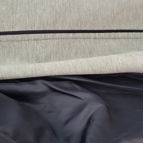 Michael Kors Navy Trench Jacket w/ Belt Silver Buttons Zipper Size M - Picture 12 of 16